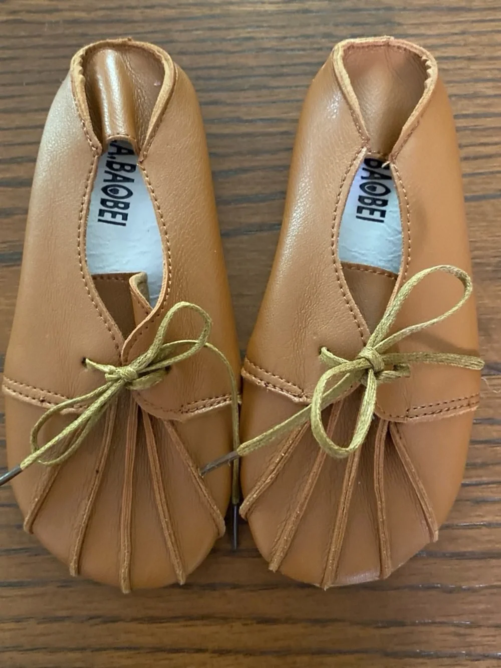 Kids' Tan Moccasin Shoes - Soft Leather Slip-Ons